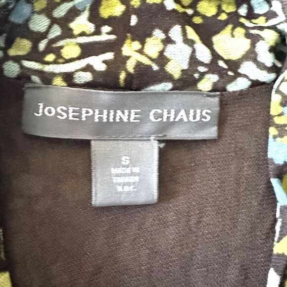 Josephine Chaus‎ Women 8 Nylon Ruched Top Forest Fairy Sheer Earthy Mesh - Picture 3 of 11